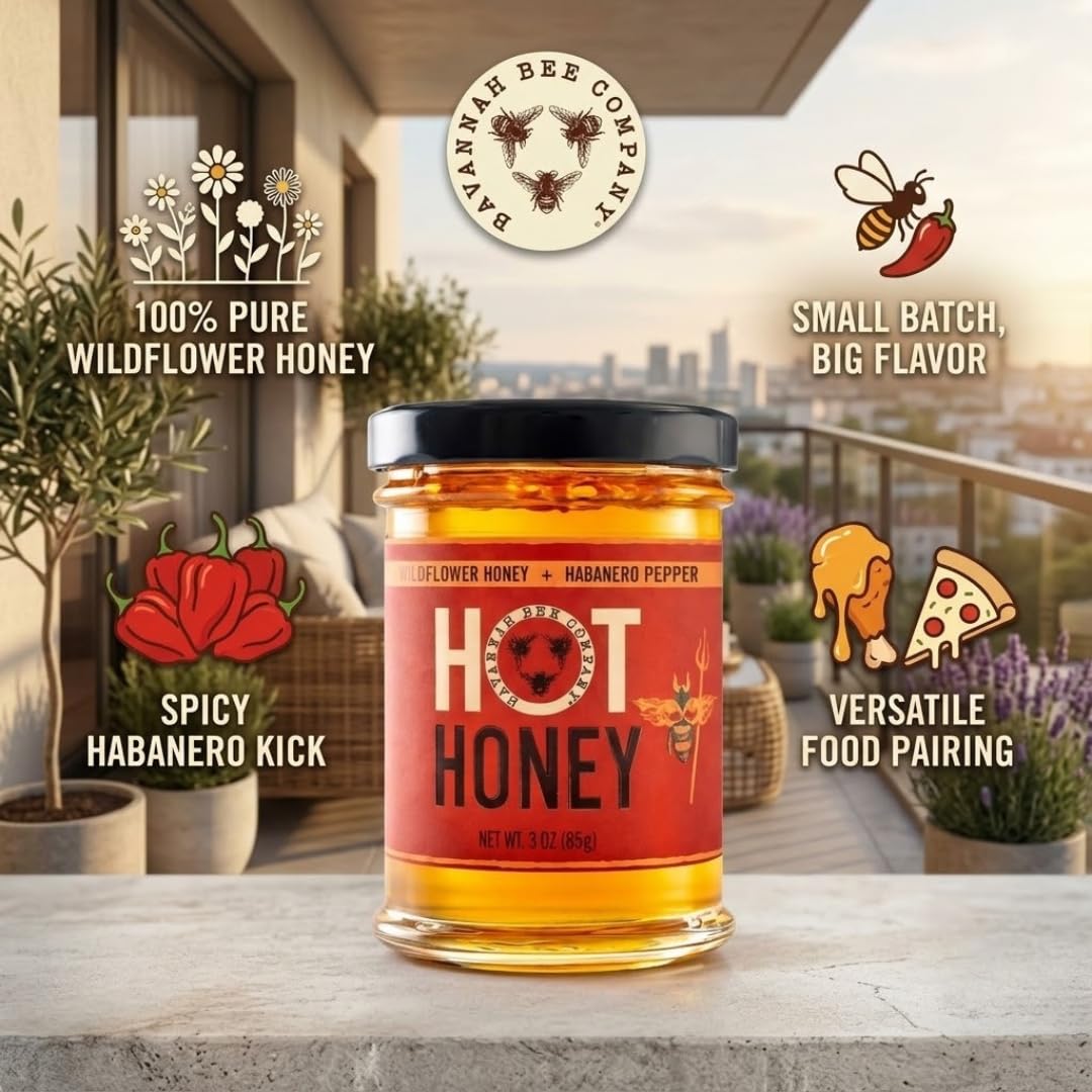 Amazon.com : Savannah Bee Co Hot Honey (3 oz) – Drizzle for Snacks